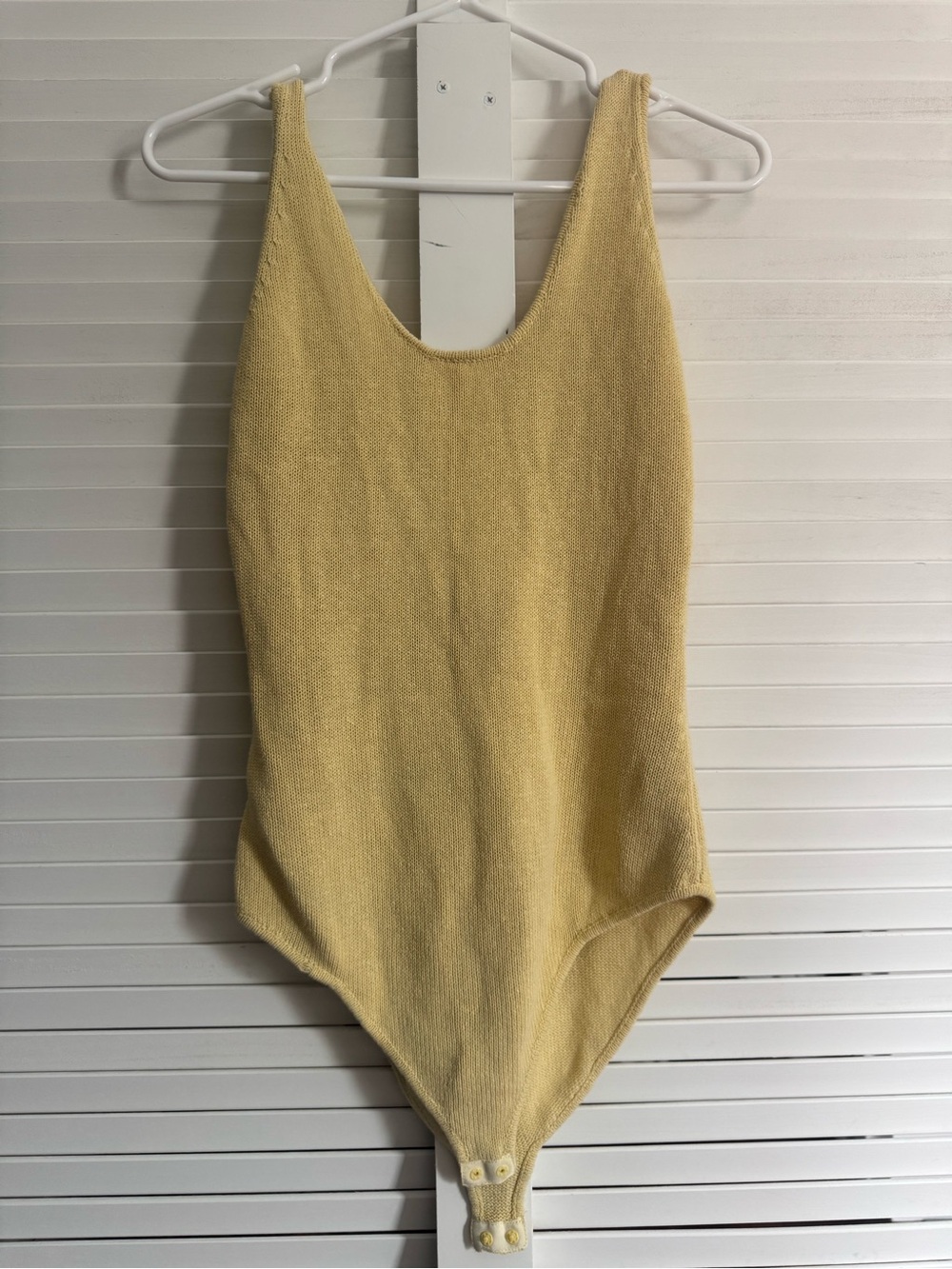 Zara butter yellow knit bodysuit